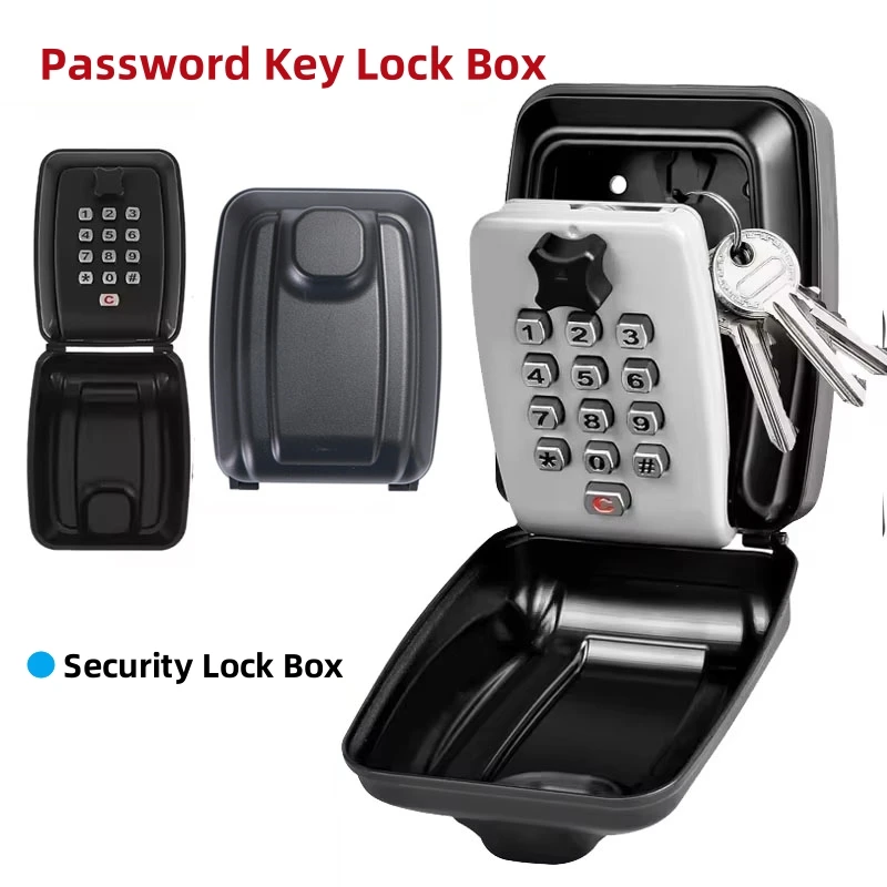 Home Security Key Box - Password Key Lock Box Waterproof Wall