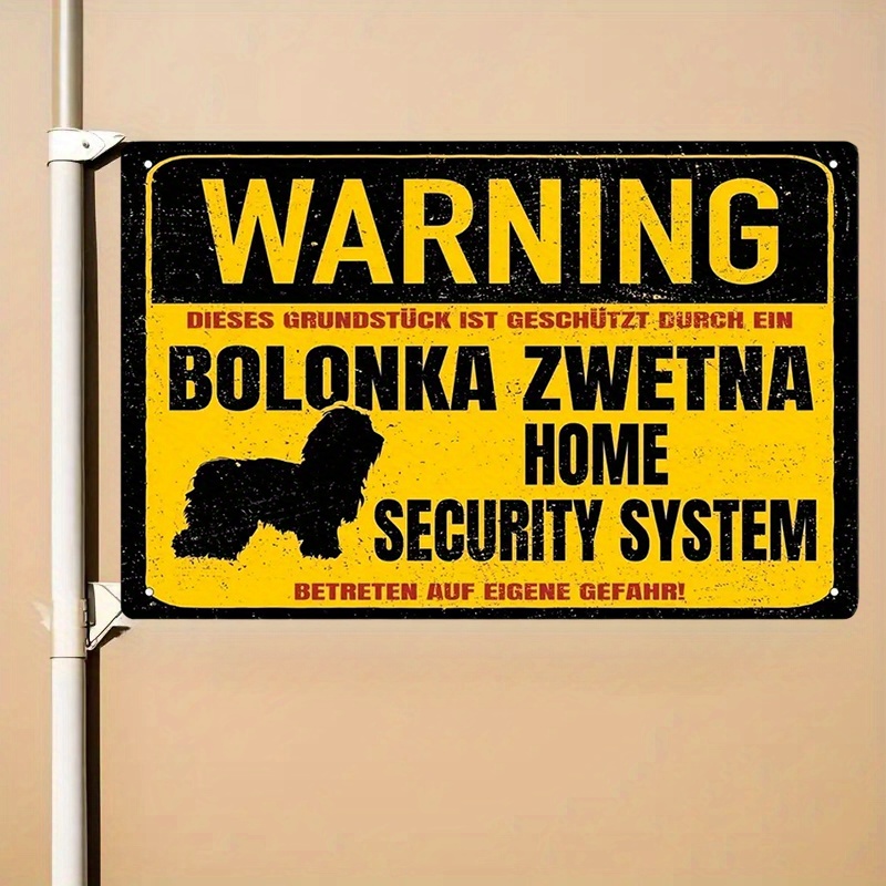 Home Security For Doors - Room Decor Bolonka Zwetna Dog Warning