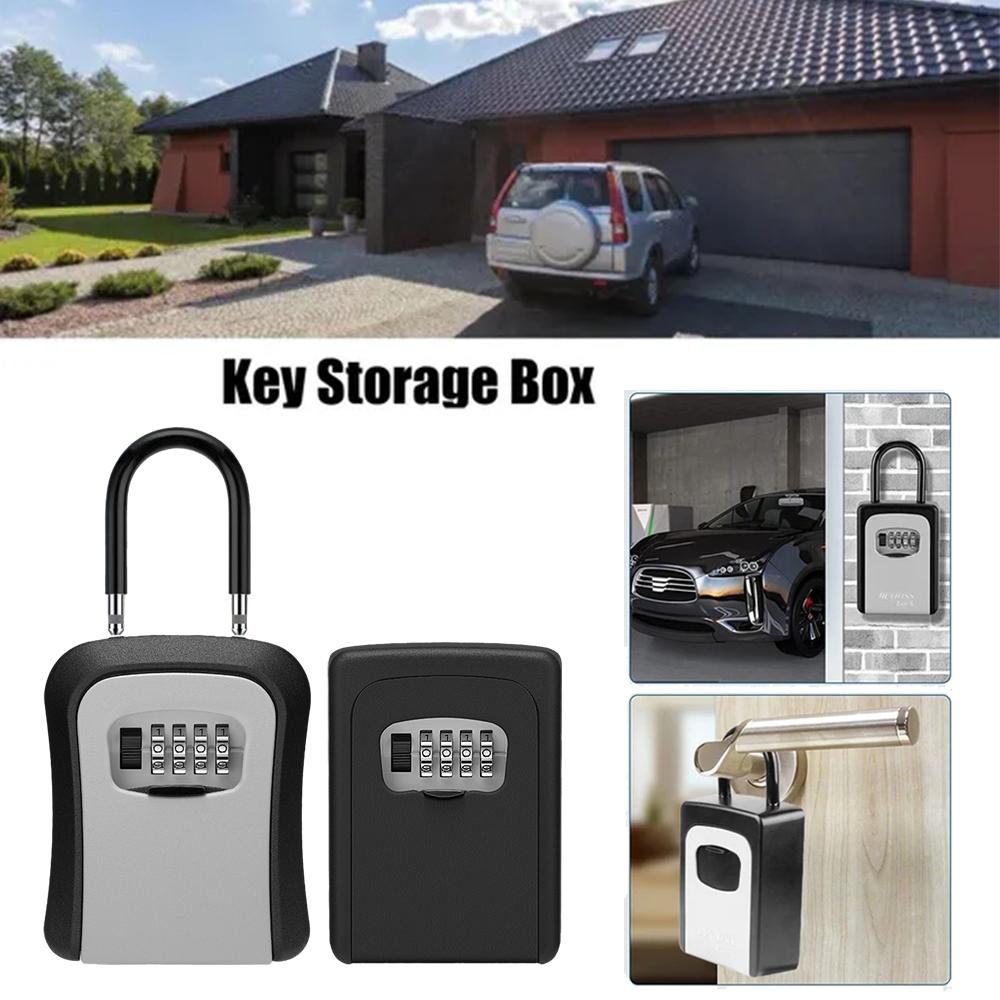 Home Security Key Box - Wall-Mounted Key Storage Box Portable Key