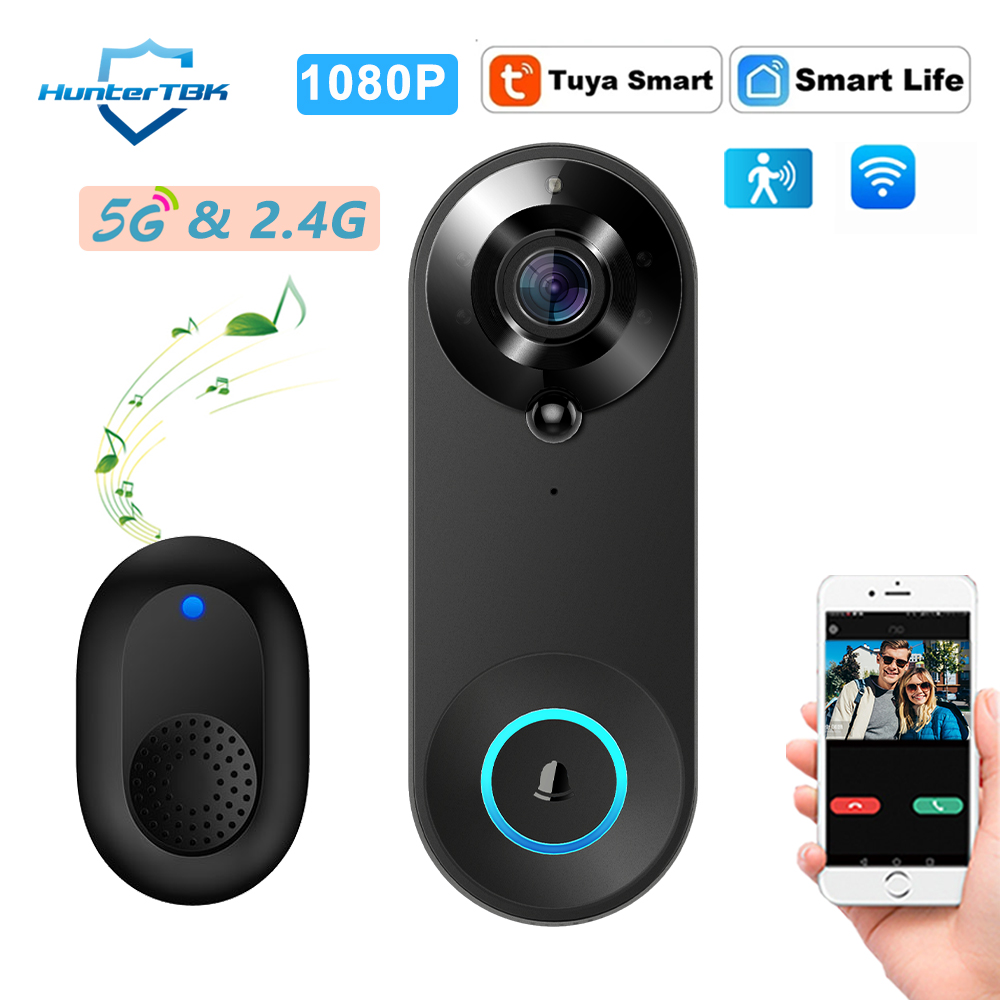 Home Security Camera Installation - 5G 2.4G WiFi Video Doorbell 1080P