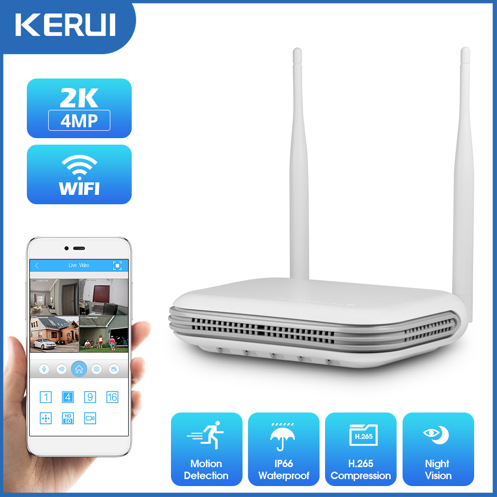 Home Security Monitoring - KERUI 2K 4MP Outdoor Full HD
