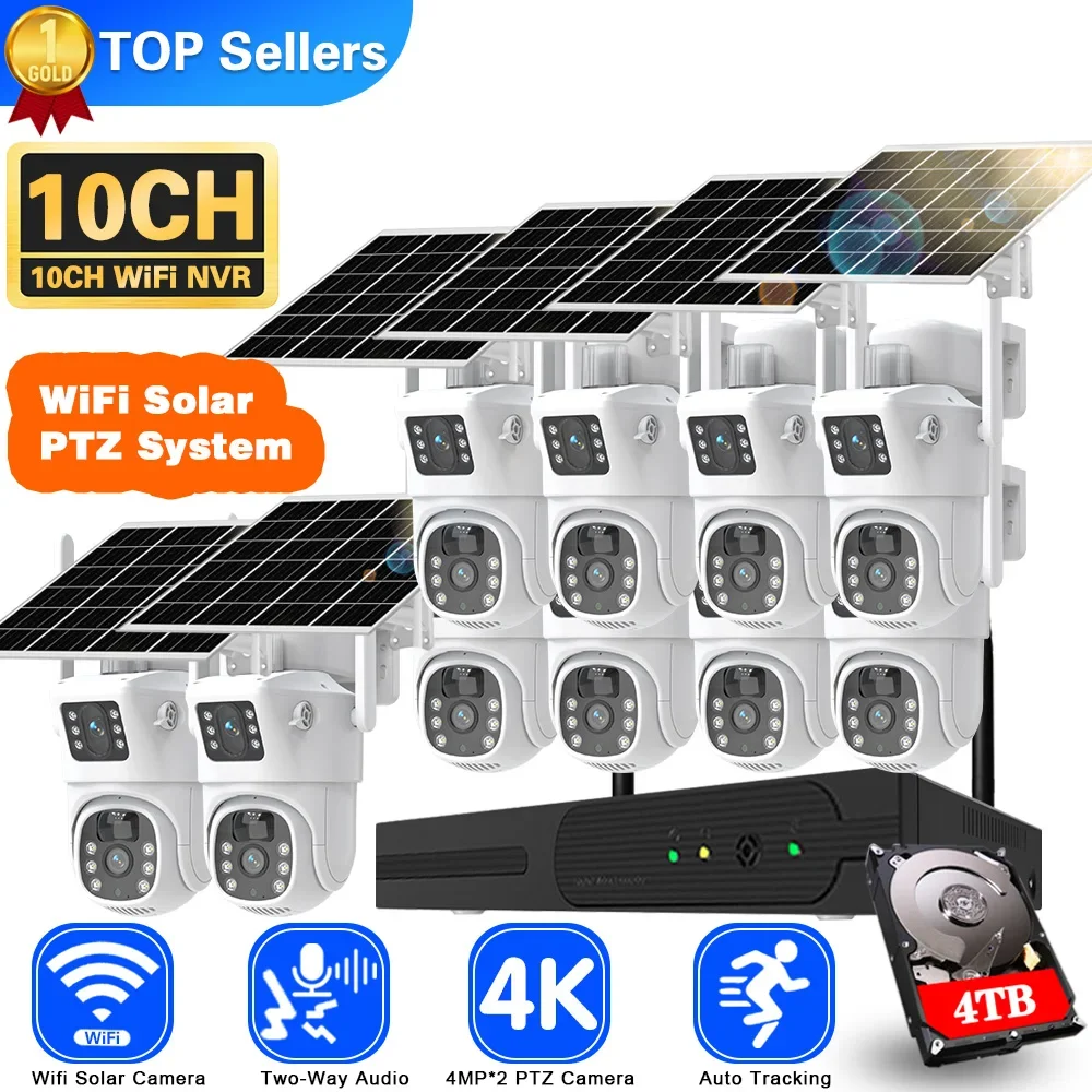 4K 8MP Dual Lens Wifi Solar CC - Home Security Monitoring System review and price