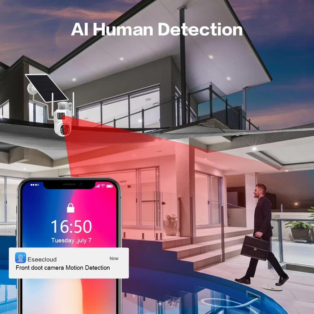 4K 8MP Dual Lens Wifi Solar CC - Home Security Monitoring System review and price
