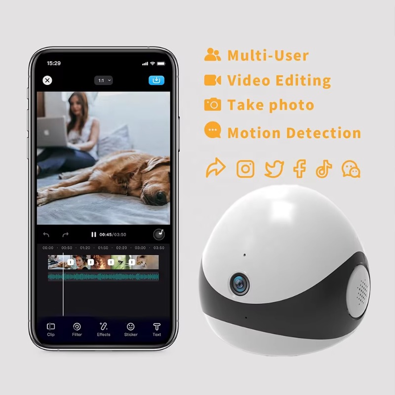 Wireless 2K HD Mobile Pet Comp - Home Security Camera Installation review and price