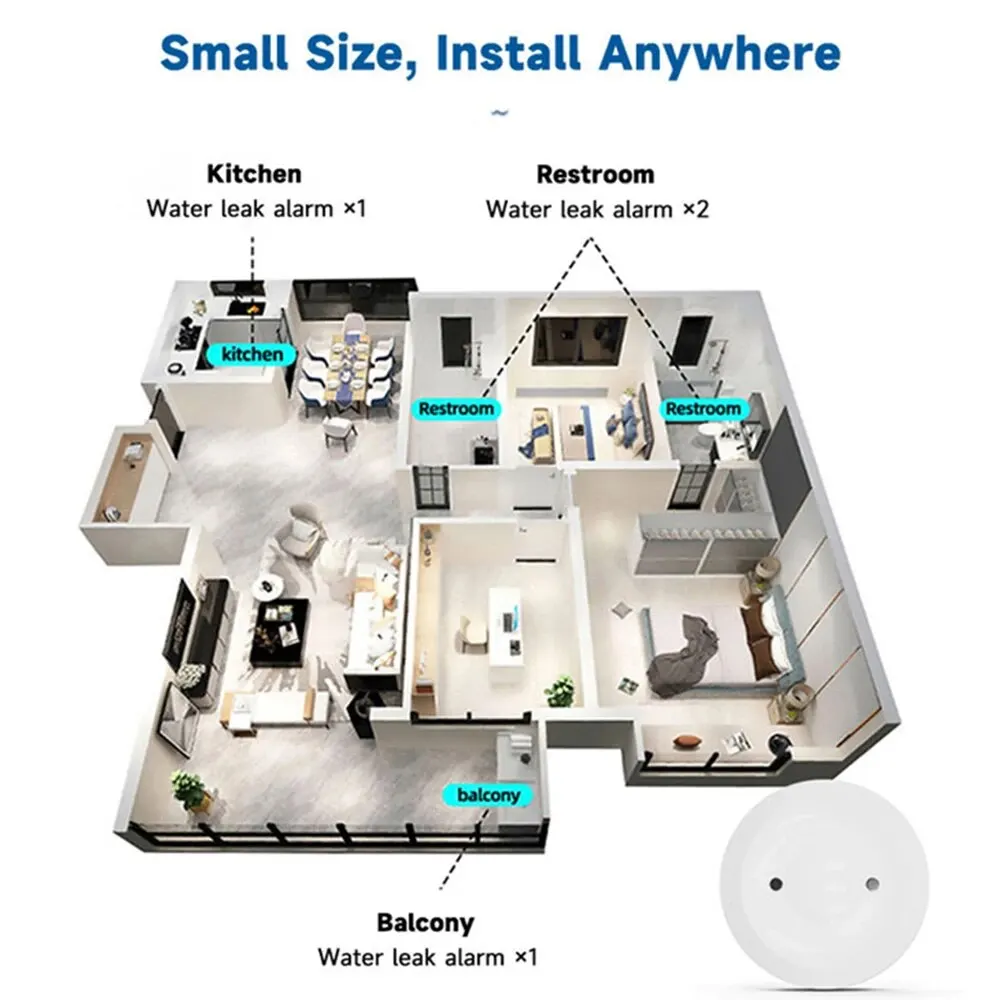 Zigbee3.0 Smart Water Leak Sen - Home Security Monitoring review and price