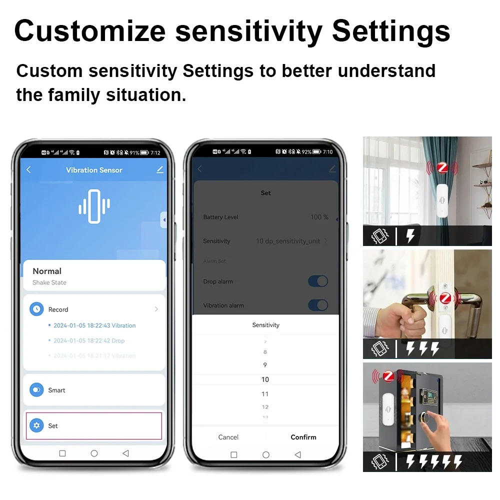 Smart ZigBee Vibration Sensor  - Home Security Monitoring review and price