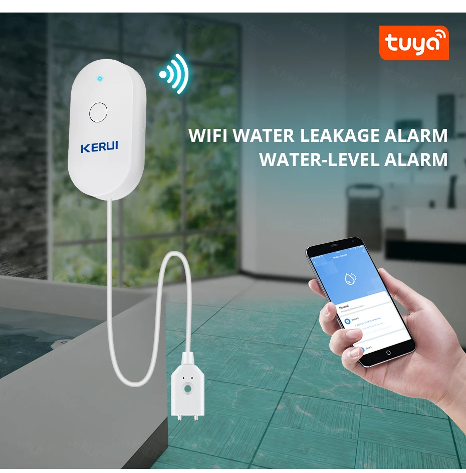 KERUI WiFi Water Sensor Smart  - Home Security Monitoring review and price