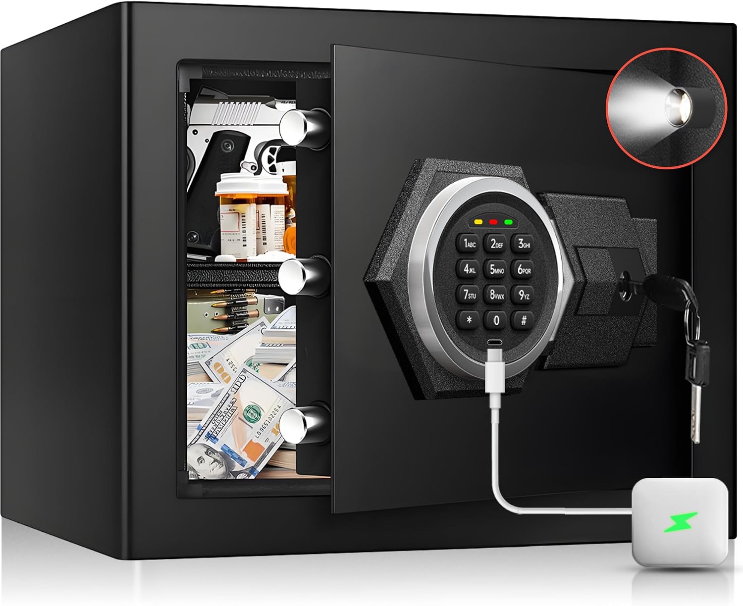 Fireproof Home Safe Box- Steel - Home Security Key Box review and price