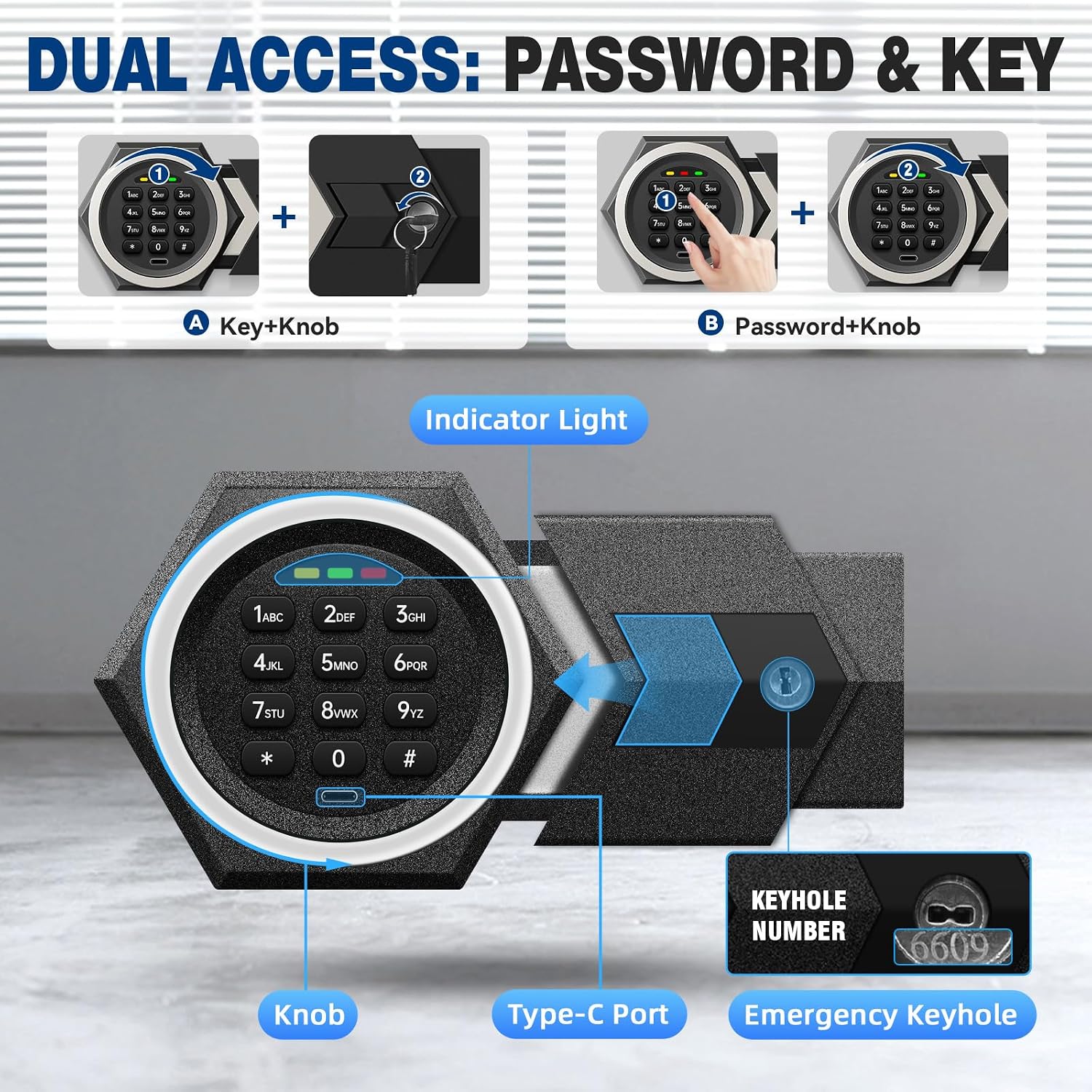 Fireproof Home Safe Box- Steel - Home Security Key Box review and price