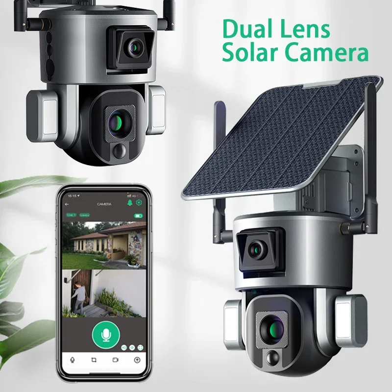 4G Wireless Solar Camera Dual  - Home Security Cameras Uk review and price