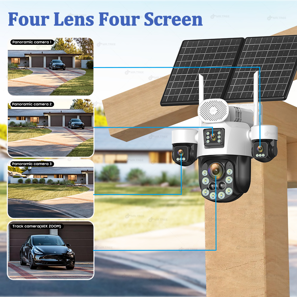 AOV Four Lens Outdoor Surveill - Home Security Camera Installation review and price