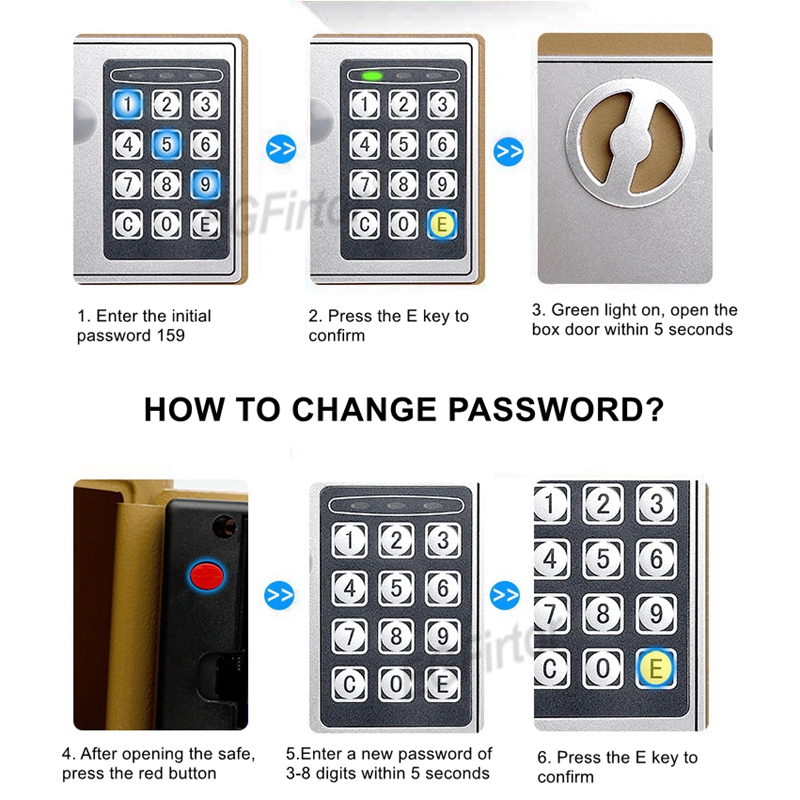 Wall-Mounted Password Safety B - Home Security Key Box review and price